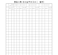 품질시험검사실적보고서